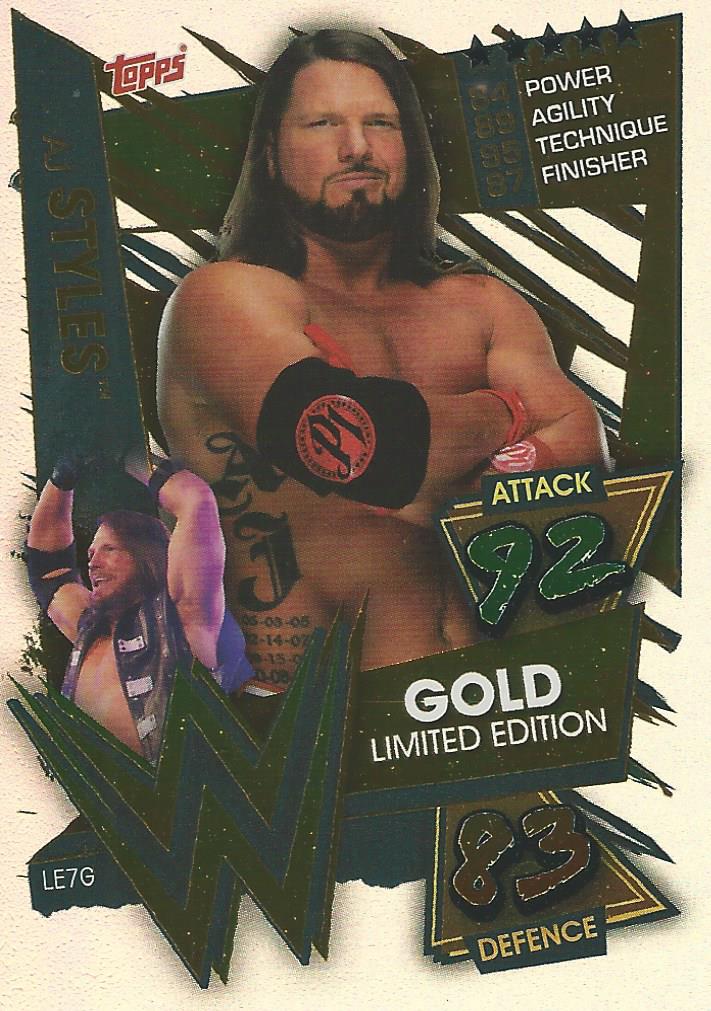 WWE Topps Slam Attax 2021 Trading Card AJ Styles LE7G