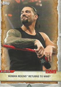 WWE Topps Road to Wrestlemania 2020 Trading Cards Roman Reigns No.45