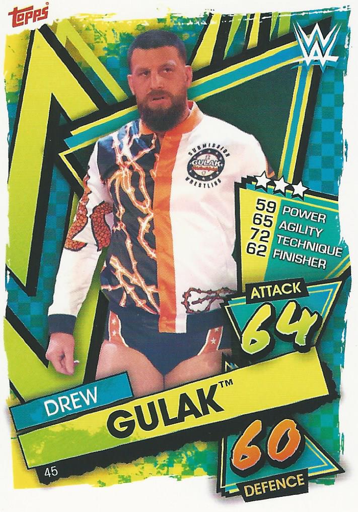 WWE Topps Slam Attax 2021 Trading Card Drew Gulak No.45