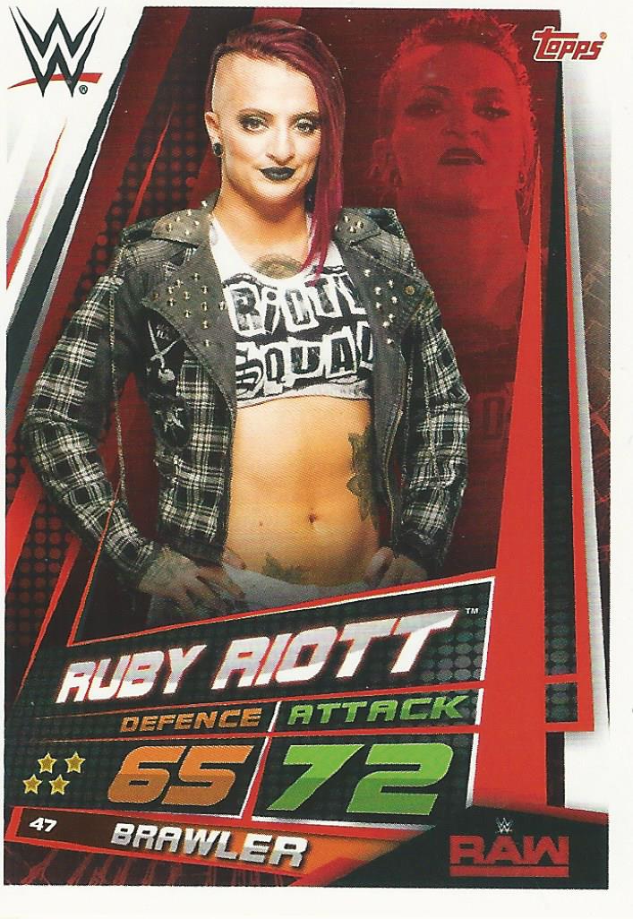 WWE Topps Slam Attax Universe 2019 Trading Card Ruby Riott No.47