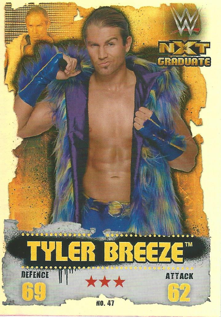 WWE Topps Slam Attax Takeover 2016 Trading Card Tyler Breeze No.47