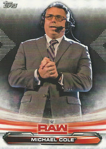 WWE Topps Raw 2019 Trading Card Michael Cole No.48