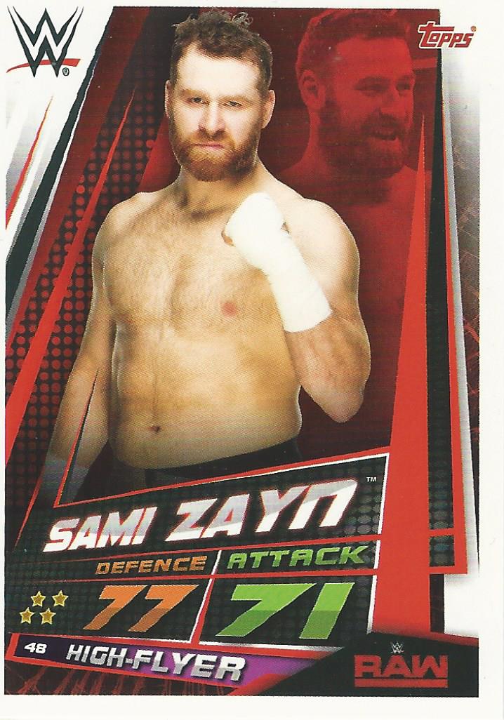 WWE Topps Slam Attax Universe 2019 Trading Card Sami Zayn No.48