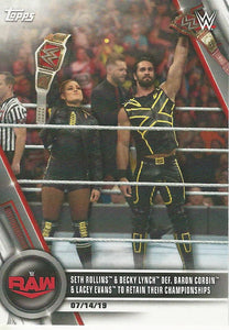 WWE Topps Women Division 2020 Trading Cards Becky Lynch and Seth Rollins No.48