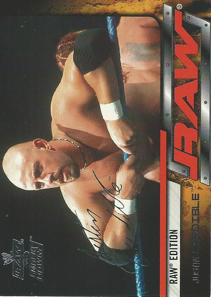 WWE Fleer Raw vs Smackdown Trading Card 2002 Justin Credible No.49