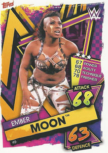 WWE Topps Slam Attax 2021 Trading Card Ember Moon No.49