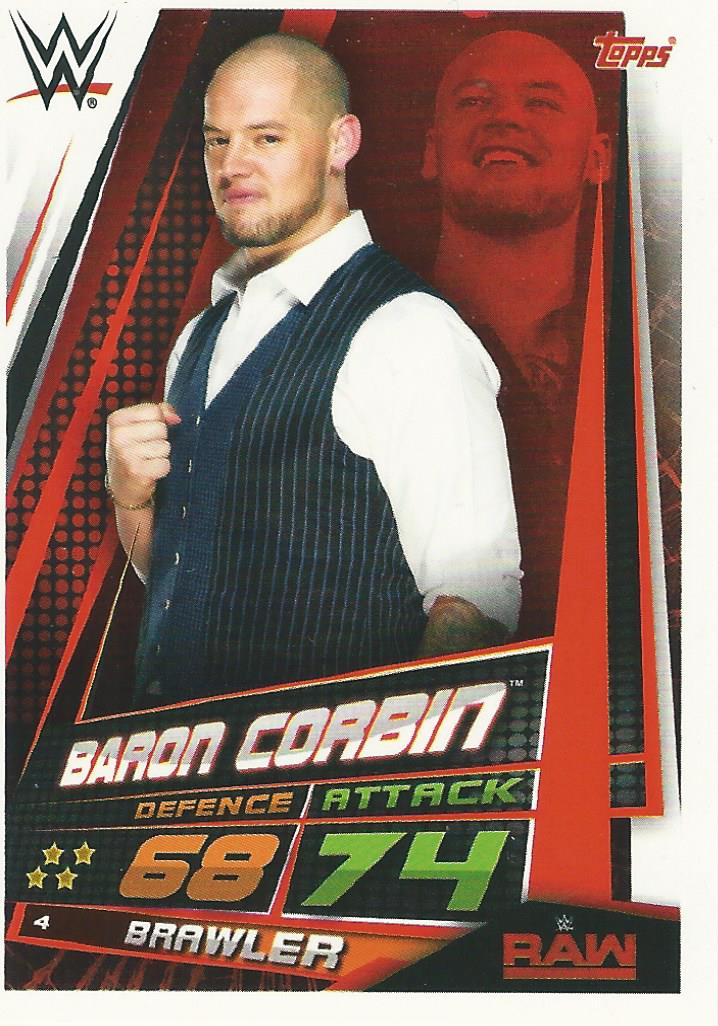 WWE Topps Slam Attax Universe 2019 Trading Card Baron Corbin No.4