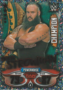 WWE Topps Slam Attax Live 2018 Trading Card Braun Strowman Champion No.4