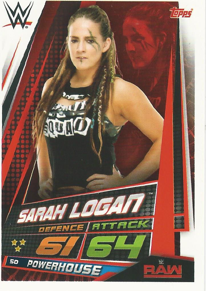 WWE Topps Slam Attax Universe 2019 Trading Card Sarah Logan No.50