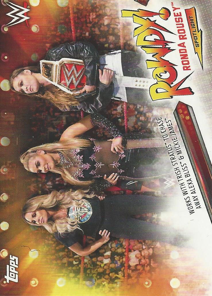 WWE Topps Summerslam 2019 Trading Card Ronda Rousey Trish Natalya Tribute 21 of 40