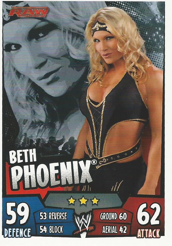 WWE Topps Slam Attax Rumble 2011 Trading Card Beth Phoenix No.51