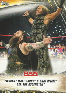 WWE Topps Summerslam 2019 Trading Card Matt Hardy and Bray Wyatt No.51