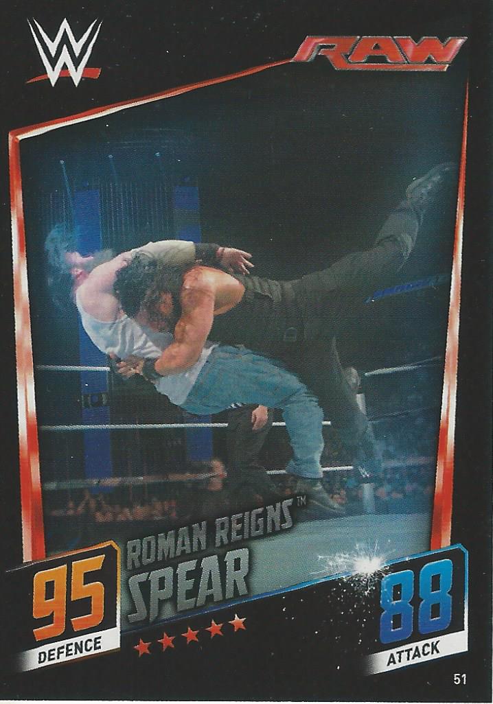 WWE Topps Slam Attax 2015 Then Now Forever Trading Card Roman Reigns No.51