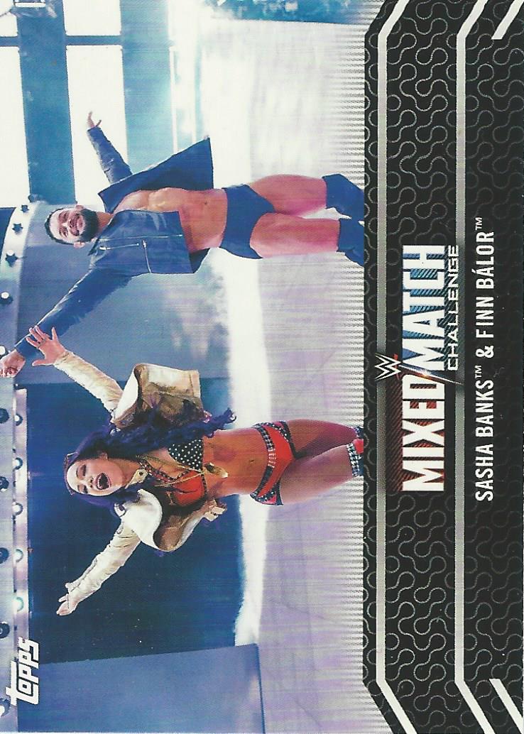 WWE Topps Women Division 2018 Trading Cards Sasha Banks and Finn Balor MM-2