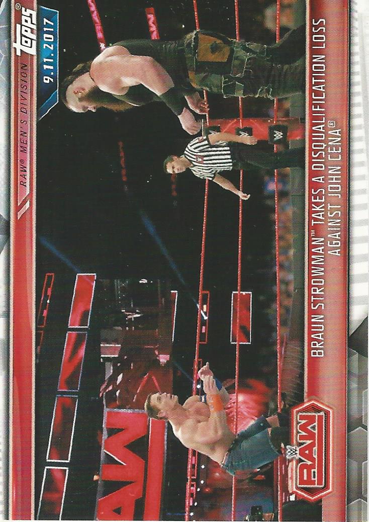 WWE Topps Champions 2019 Trading Cards Cena vs Strowman No.2