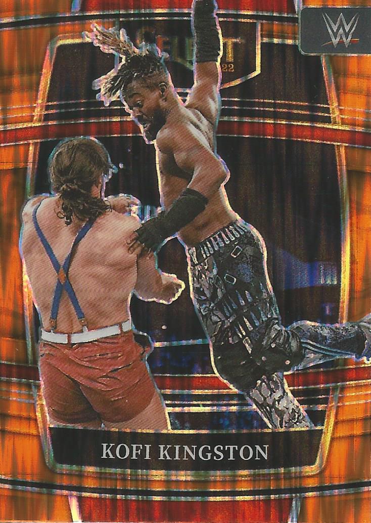 WWE Panini Select Trading Cards 2022 Kofi Kingston No.52 Orange Flash