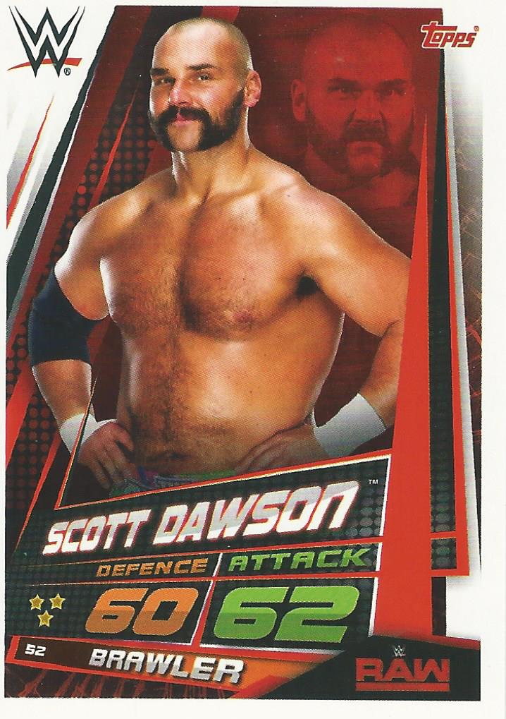 WWE Topps Slam Attax Universe 2019 Trading Card Scott Dawson No.52