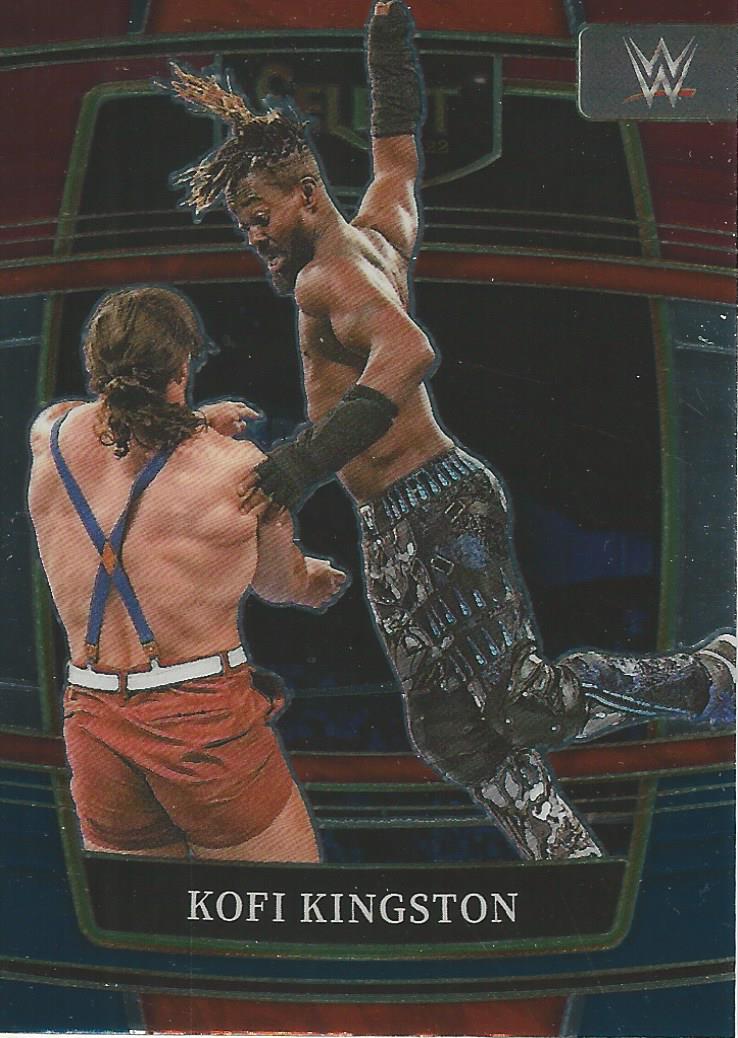 WWE Panini Select Trading Cards 2022 Red/Silver/Blue Kofi Kingston No.52