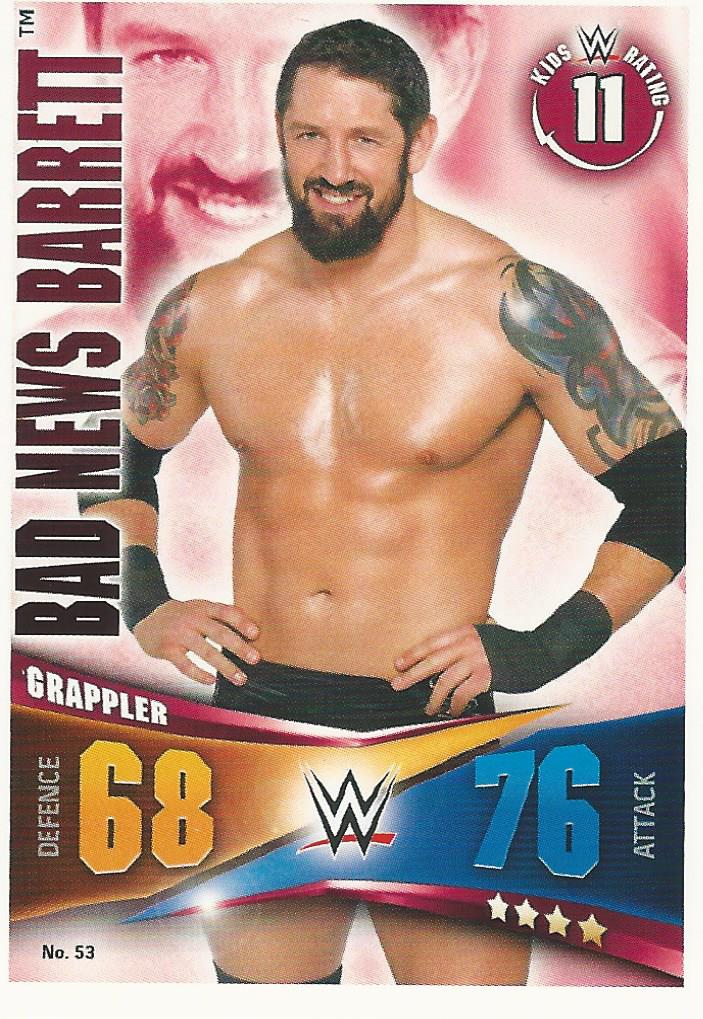 WWE Topps Slam Attax Rivals 2014 Trading Card Bad News Barrett No.53