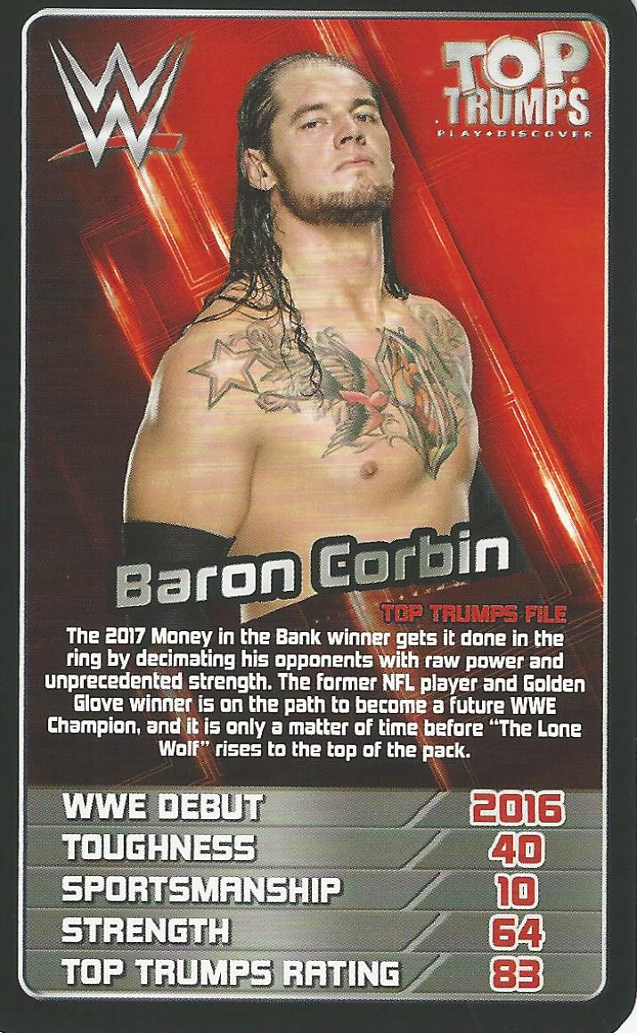 WWE Top Trumps 2018 Baron Corbin