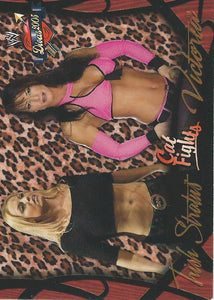 WWE Fleer Divas 2005 Trading Card Trish Stratus vs Victoria No.53
