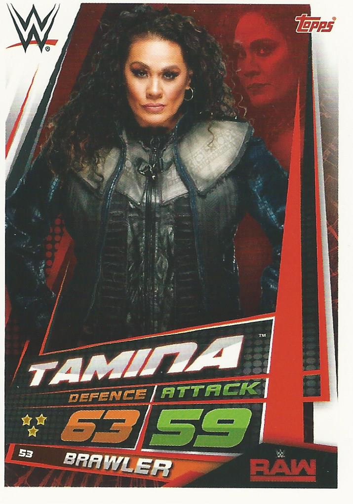 WWE Topps Slam Attax Universe 2019 Trading Card Tamina No.53