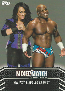 WWE Topps Women Division 2018 Trading Cards Nia Jax and Apollo Crews MM-3