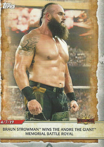 WWE Topps Road to Wrestlemania 2020 Trading Cards Braun Strowman No.53