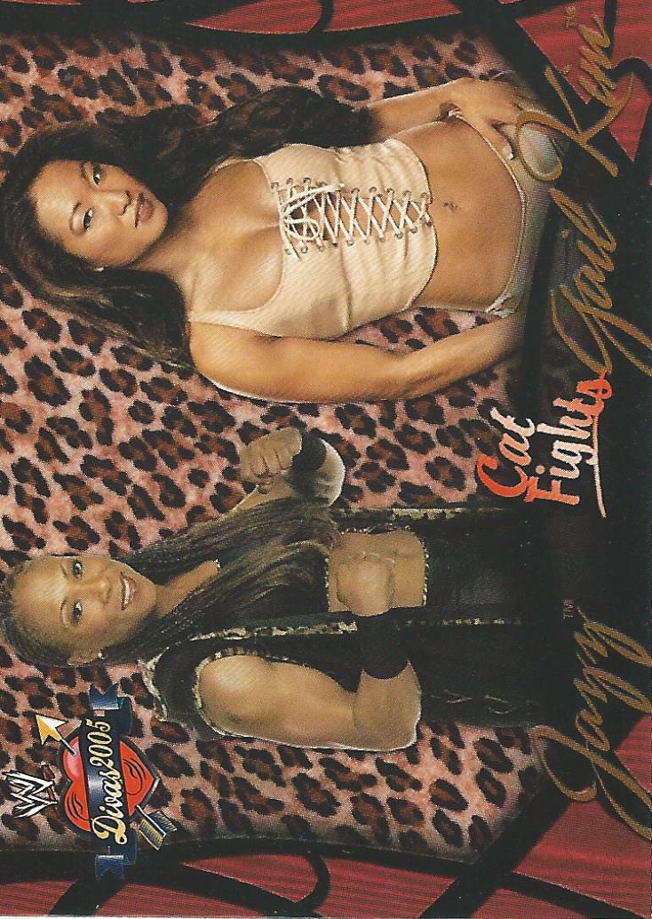 WWE Fleer Divas 2005 Trading Card Jazz vs Gail Kim No.54