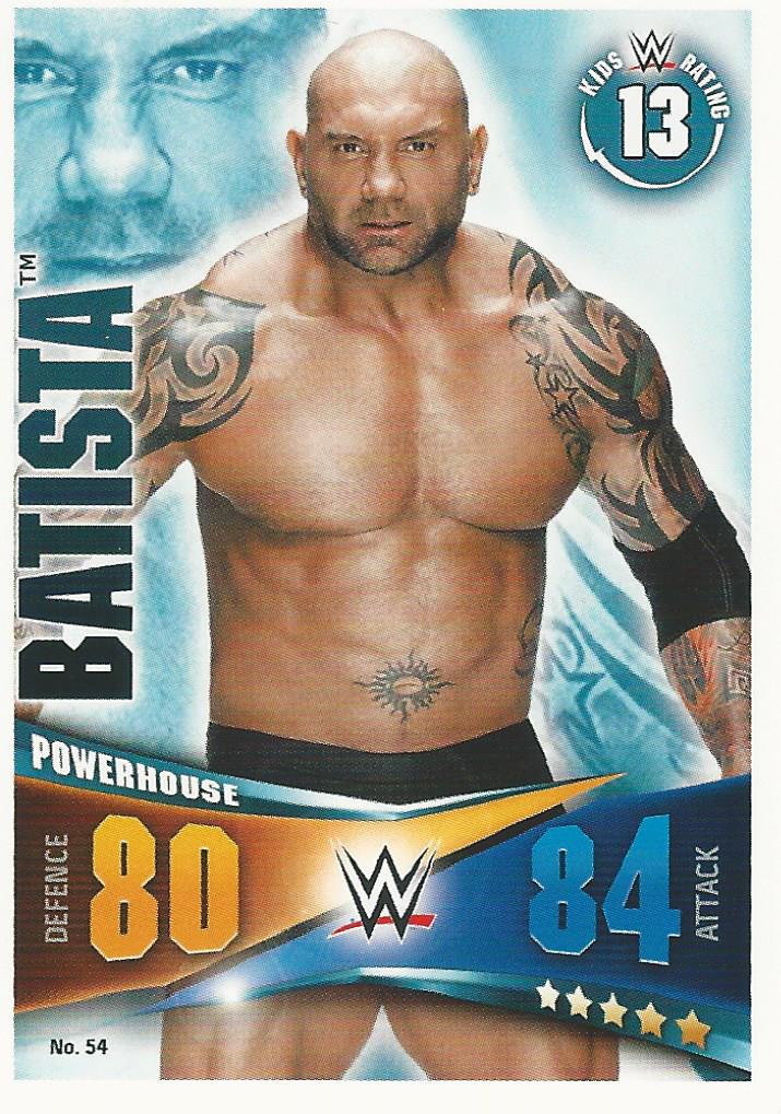 WWE Topps Slam Attax Rivals 2014 Trading Card Batista No.54