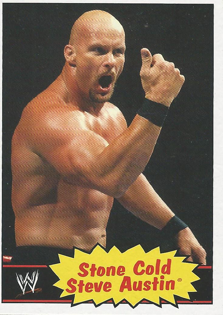 WWE Topps Heritage 2012 Trading Cards Stone Cold Steve Austin No.54