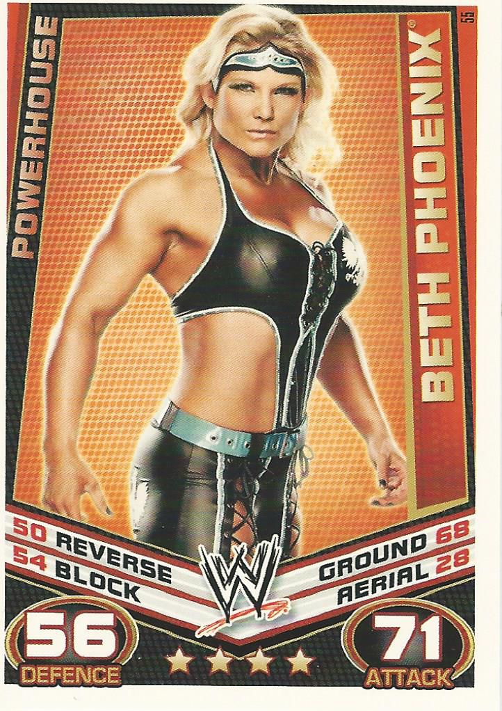 WWE Topps Slam Attax Rebellion 2012 Trading Card Beth Phoenix No.55