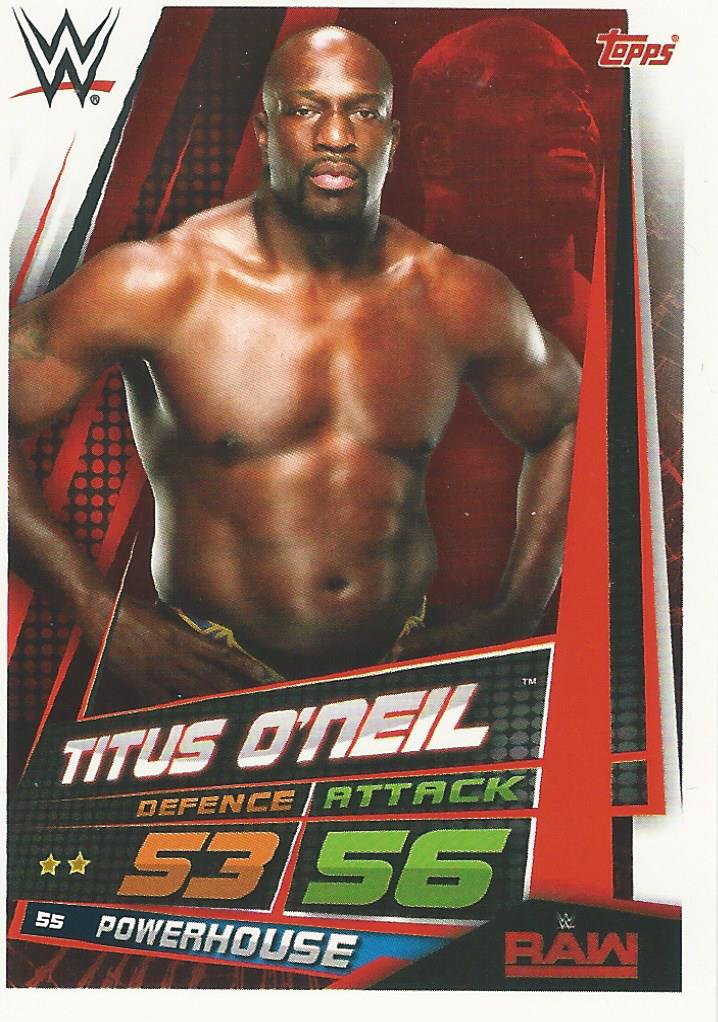 WWE Topps Slam Attax Universe 2019 Trading Card Titus O'Neil No.55