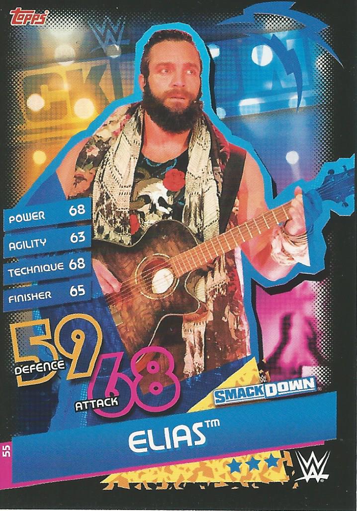 WWE Topps Slam Attax Reloaded 2020 Trading Card Elias No.55