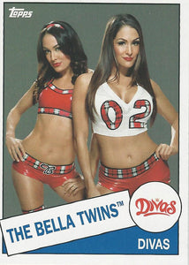 WWE Topps Heritage 2015 Trading Card Bella Twins No.55