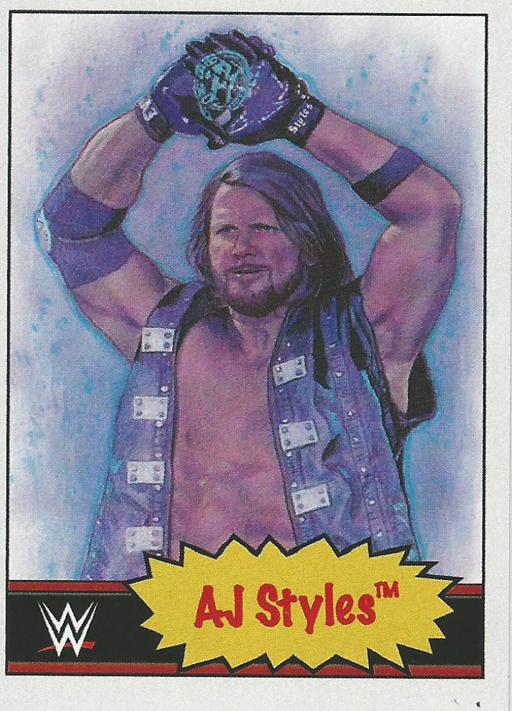 WWE Topps Living Set Trading Cards 2021 AJ Styles No.55