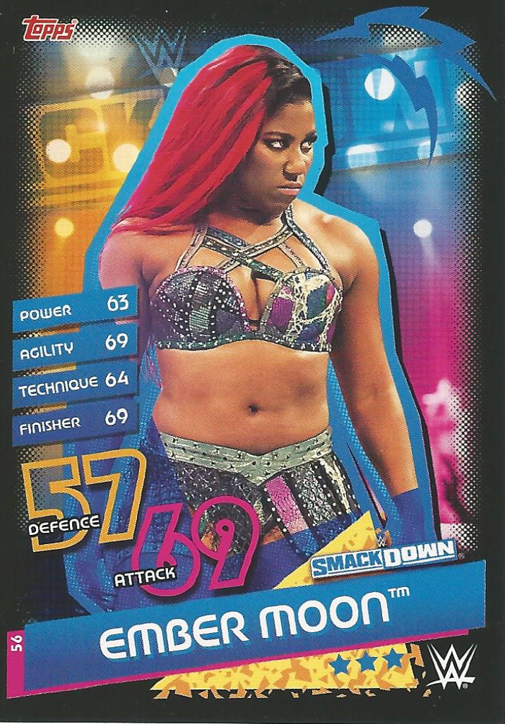 WWE Topps Slam Attax Reloaded 2020 Trading Card Ember Moon No.56