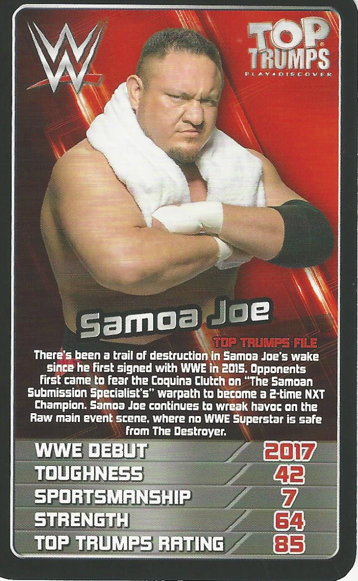 WWE Top Trumps 2018 Samoa Joe