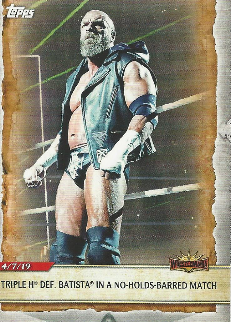 WWE Topps Road to Wrestlemania 2020 Trading Cards Triple H No.56