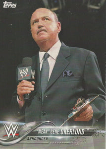 WWE Topps 2018 Trading Cards Mean Gene Okerlund No.56