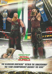 WWE Topps Summerslam 2019 Trading Card Harper and Rowan No.57