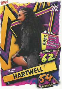 WWE Topps Slam Attax 2021 Trading Card Indi Hartwell No.58