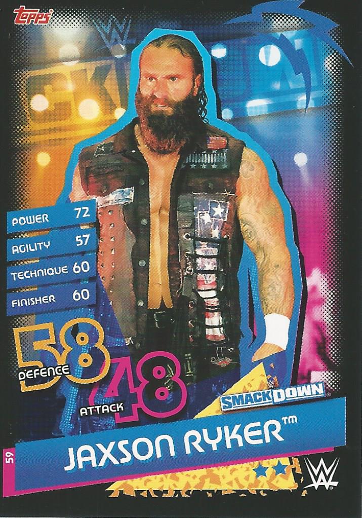 WWE Topps Slam Attax Reloaded 2020 Trading Card Jaxson Ryker No.59