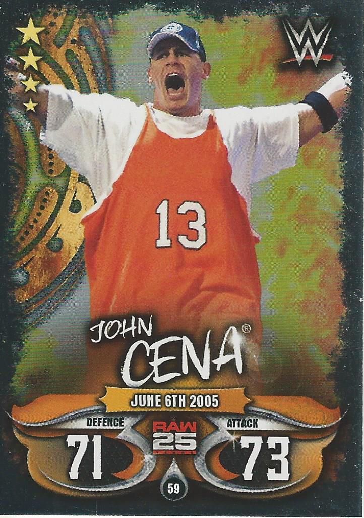 WWE Topps Slam Attax Live 2018 Trading Card John Cena No.59