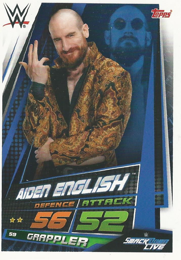 WWE Topps Slam Attax Universe 2019 Trading Card Aiden English No.59