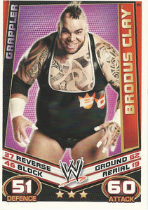 WWE Topps Slam Attax Rebellion 2012 Trading Card Brodus Clay No.59