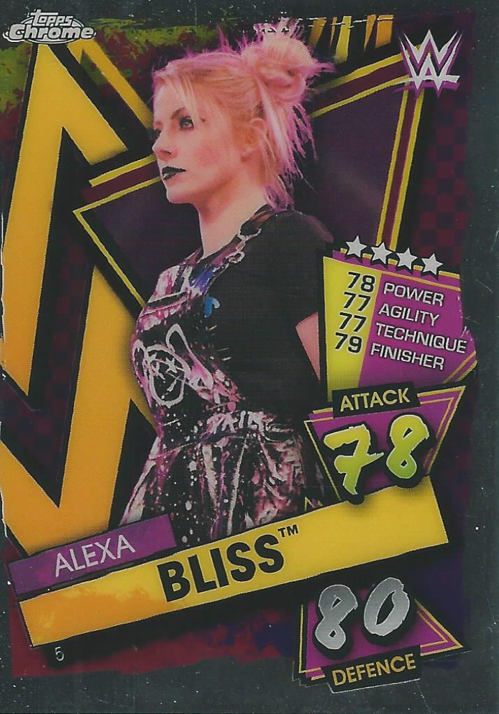 WWE Topps Slam Attax Chrome 2021 Trading Cards Alexa Bliss No.5