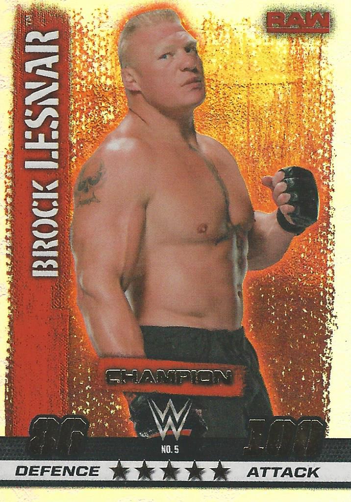 WWE Topps Slam Attax 10th Edition Trading Card 2017 Champion Brock Lesnar No.5