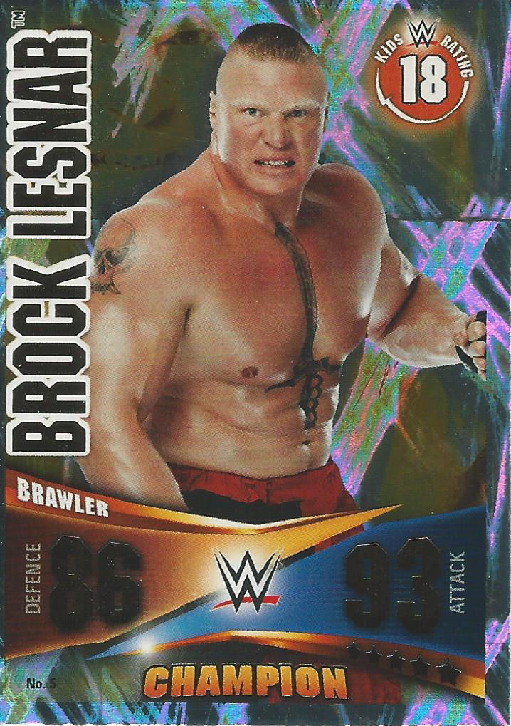 WWE Topps Slam Attax Rivals 2014 Trading Card Brock Lesnar Champion No.5