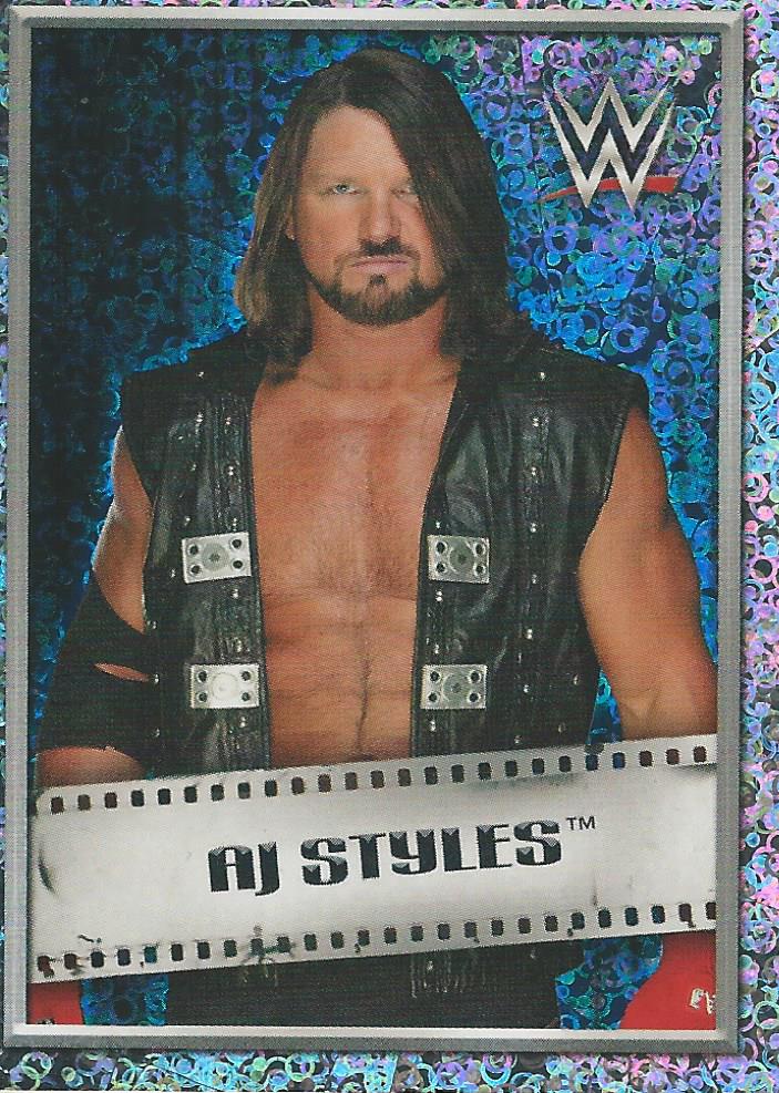 WWE Topps 2018 Stickers AJ Styles Foil No.5